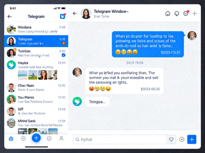 Telegram中文版Windows桌面客户端完整界面截图，展示清晰的聊天列表和对话窗口